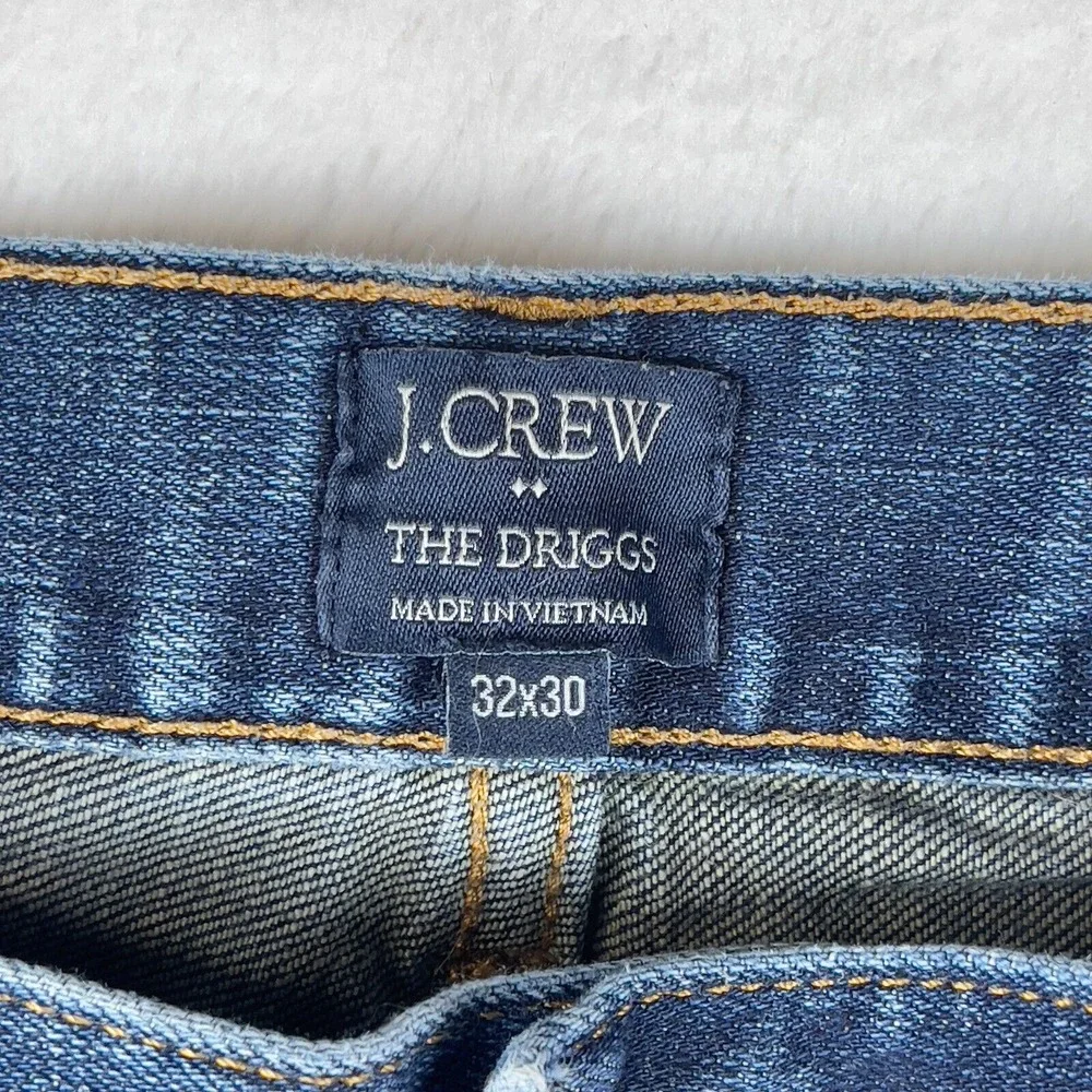 J.CREW The Driggs Jeans Womens 32x30 Blue Denim‎ 5 Pockets Skinny Leg Slim Fit